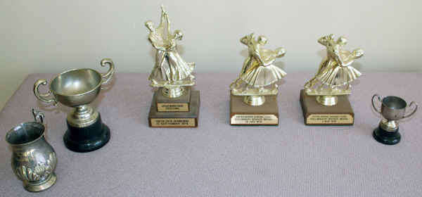 Collection of Ballroom Dancing Trophies