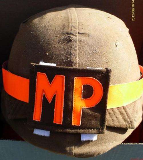 MP Combat Helmet Badges