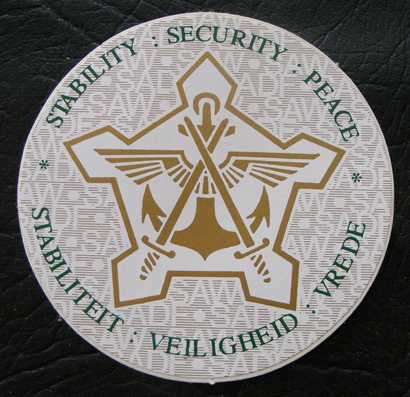 SADF Lisence Disc Holder
