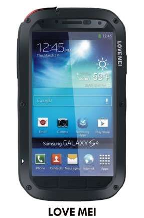 LOCAL STOCK - LOVE MEI Samsung S4 Rugged Cover, Gorilla Glass & Aluminium, Various colours