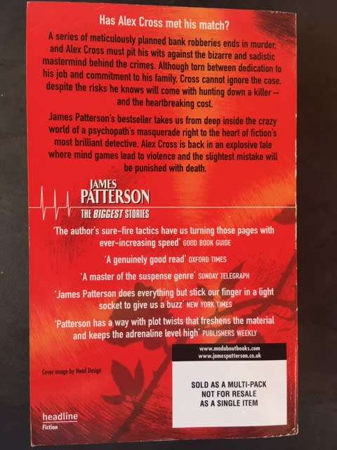 Roses are Red (Alex Cross #6) - James Patterson (Paperback) LIKE NEW