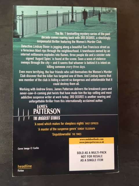 3rd Degree (Women's Murder Club #3) - James Patterson (Paperback) LIKE NEW