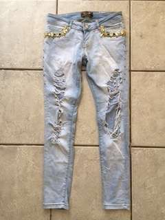 Roberto Cavalli Ripped Jeans