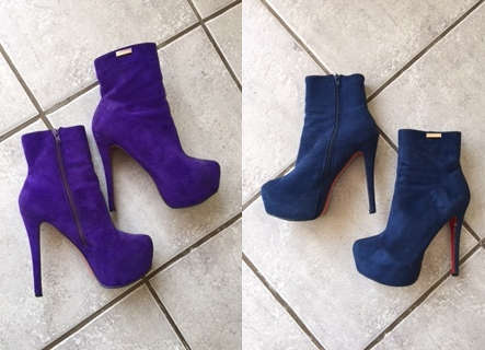 *R699* Sissy Boy Ankle Boots: 2 Options Available (Navy or Purple)