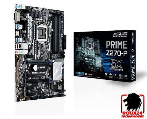 Asus® Prime Z270-P Intel LGA-1151 ATX Motherboard w/LED lighting, DDR4 3866MHz, dual M.2 (Brand New)