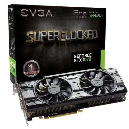 EVGA® Nvidia® GeForce GTX 1070 Superclocked 8GB 256-Bit Graphics Card