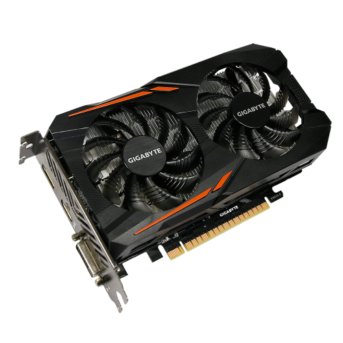 Gigabyte® GeForce® GTX 1050 Windforce OC 2GB DDR5 128-Bit Graphics Card in original packaging.