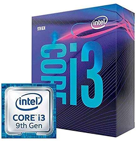 Intel® Core i3 9100F boxed CPU @ 3.6 GHz up to 4.2 GHz | 4 Cores and 4 Threads | 9th Gen Processor