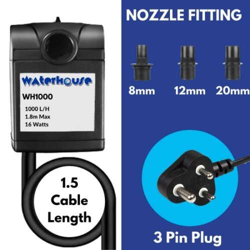 Waterhouse WH1000 Pond or Fountain Pump