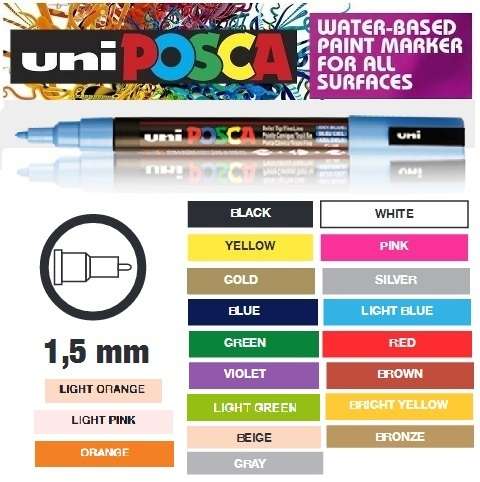 Uni Posca Paint Marker- 0.9-1.3mm PC3M - BEIGE