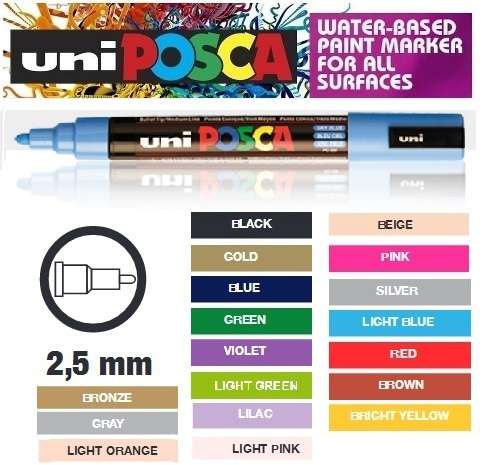 Uni Posca Paint Marker- 1.8-2.5mm PC5M - PINK