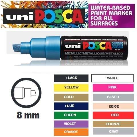 Uni Posca Paint Marker- 8mm PC8K - RED