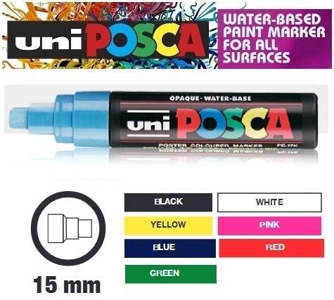 Uni Posca Paint Marker- 15mm PC17K - RED