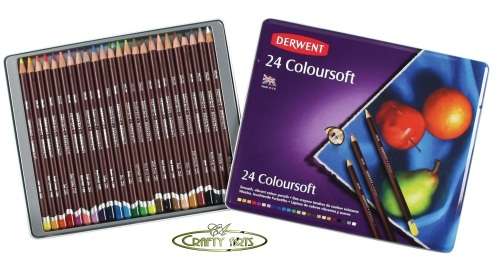 Derwent Coloursoft Pencils 24pc Set in Tin