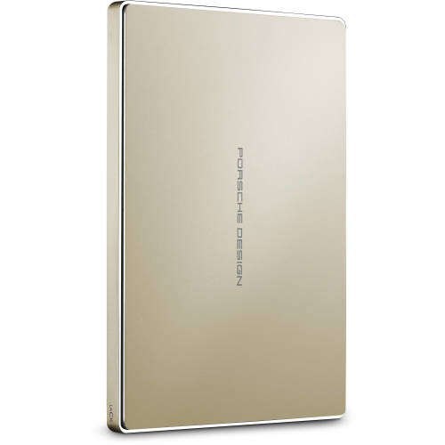 2TB LaCie Porsche Design USB-C External Hard Drive Gold  (Incl: USB 3.0 Type-C cable and USB 3.0 Typ
