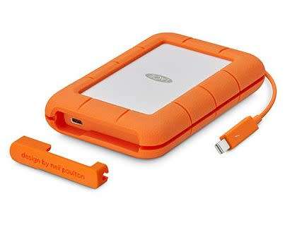 500GB SSD - LaCie Rugged Drive, Thunderbolt  USB-C, Shock Drop and Crush Resistant External SSD