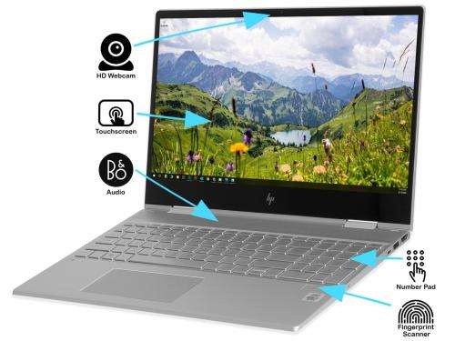 HP ENVY x360, 2-in-1, 15.6`` Full HD Touchscreen Laptop i7-10510U, 8GB, 512GB, Natural Silver, Win10