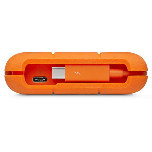 500GB SSD - LaCie Rugged Drive, Thunderbolt  USB-C, Shock Drop and Crush Resistant External SSD