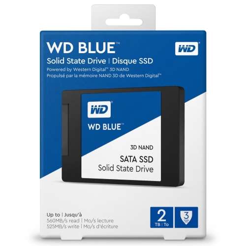 2TB Western Digital, 2.5` SATA-3, 6GB/s 3D NAND SSD