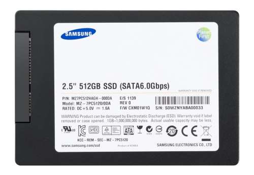 512GB Samsung PM830 Series, 2.5`, SATA 6Gbps (AES-256) Internal SSD