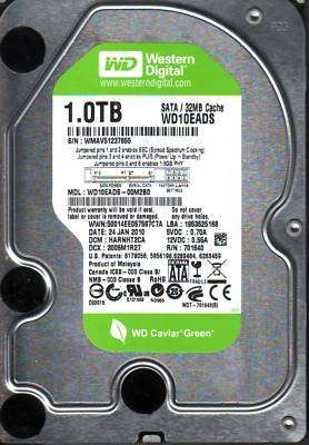1TB (1000GB) SATA - WD10EADS - Western Digital Hard Drive