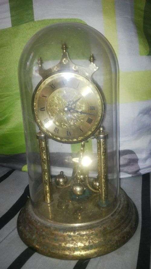 Brass Hermele Annevarsary battery operated clock