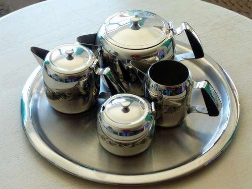 Stainless steel tea and coffee service