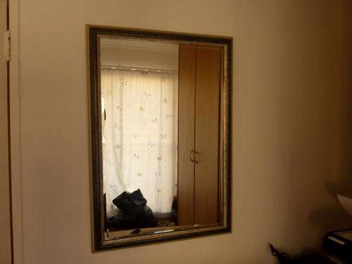 Large mirror with moulded frame