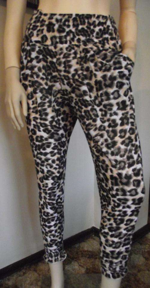 SEXY  LEOPARD PRINT HAREM LEGGINGS FITS   8-10