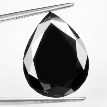 Certified  5.12 Ct PEAR SHAPE Black Loose Diamond Solitaire