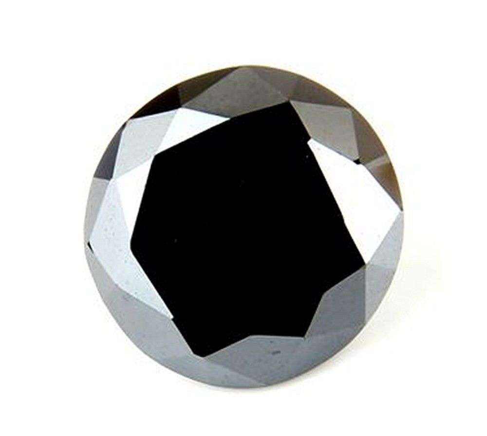 *Authentic 2.31CT Natural! ROUND BRILLIANT CUT! ~MOISSANITE Black Loose Diamond~
