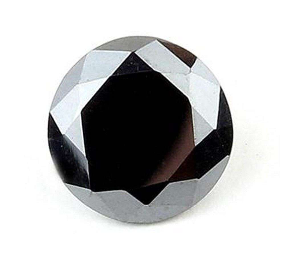 Round Cut Natural 2.30 CT Solitaire Black Loose MOISSANITE Diamond Certified*