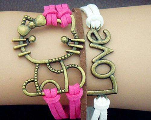Infinity Pink Hello Kitty Love Bracelet