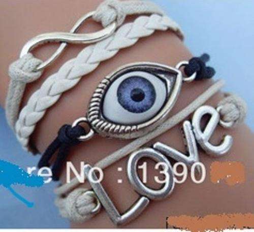 Infinity White/Black Evil Eye Love Bracelet