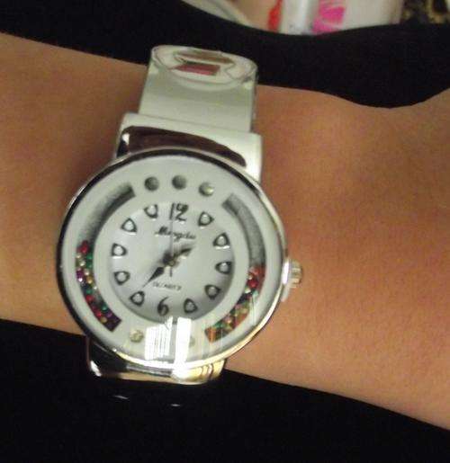 Lilac Bracelet Bangle Crystal Girls Wrist Watch