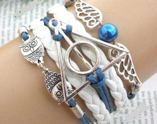 Navy Blue/White  Infinity Harry Potter Charm Bracelet