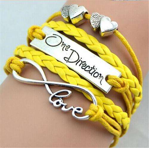 One Direction Infinity Hope Charm Bracelet