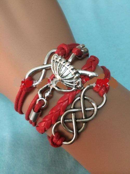 LIGHT PINK Ballet Dancer Rings Charm Bracelet