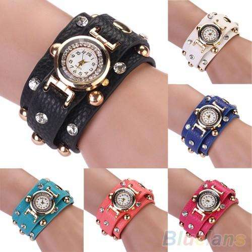 Crystal Stud Wrap Bracelet