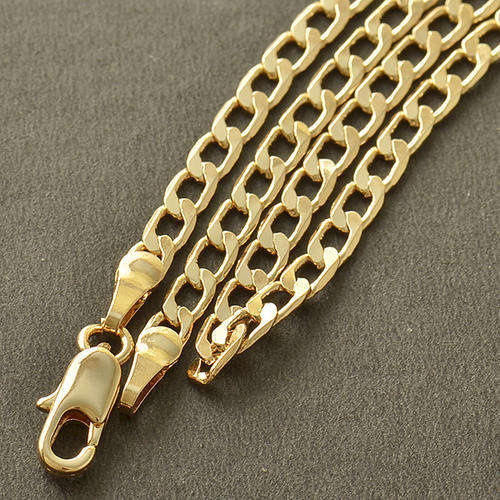 3mm 18ct Gold Filled  Cuban Link Chain Necklace 60cm