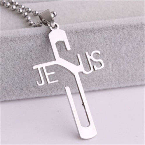 316L Stainless Steel Unisex JESUS  Pendant  Necklace PLUS FREE and 60cm Ball Chain