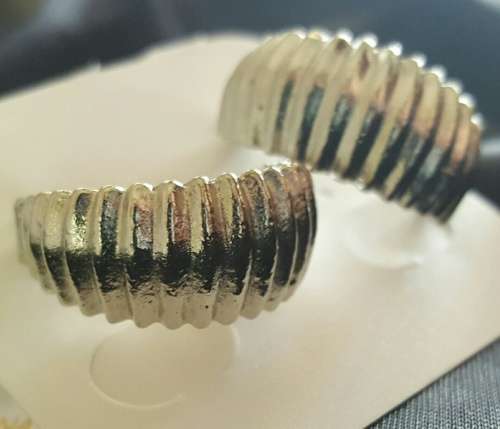 Silver Half Hoop Earrings