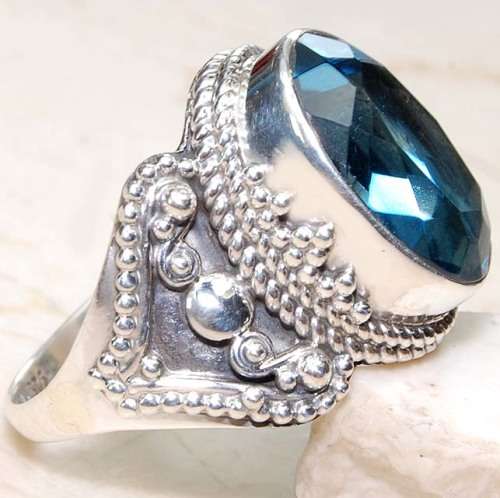 5CT Tanzanite 925 Solid Genuine Sterling Silver Ring Sz 7