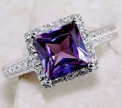 Color Changing Alexandrit & Topaz 925 Sterling Silver Ring Jewelry Sz 8