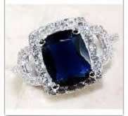 2CT Blue Sapphire & Topaz 925 Solid Genuine Sterling Silver Ring jewelry Sz 7