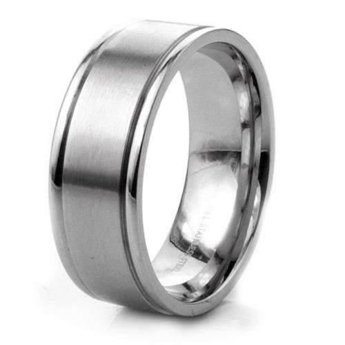 Solid Stainless Steel Men's Wedding Ring Size 8, 9, 10,11,12, 13