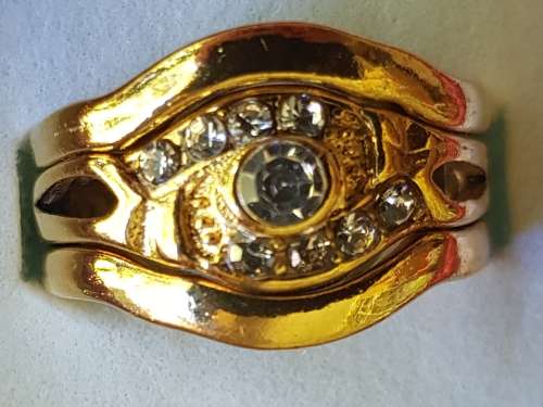 3pce GOLD FILLED WEDDING RING  SET # 6, 7, 8