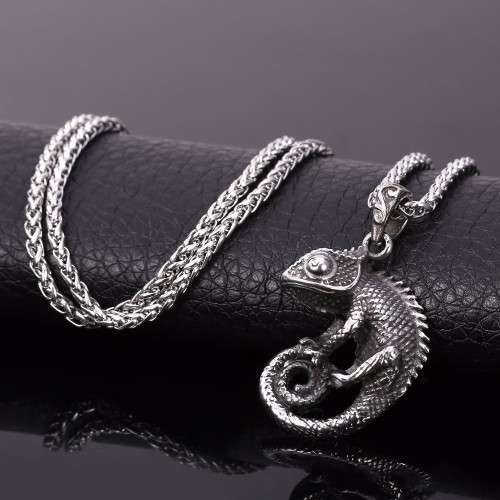 ****NEVER FADE**** SOLID 316L Stainless Steel Chamelion Pendant  Necklace