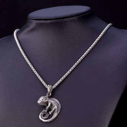 ****NEVER FADE**** SOLID 316L Stainless Steel Chamelion Pendant  Necklace