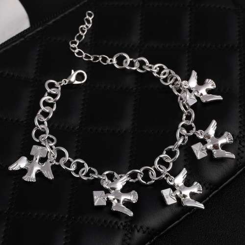 925 Steling Silver Filled Pigeon Charms  Bracelet
